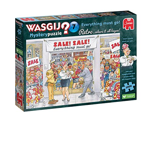 Wasgij 1110100018 Raus (1000 Teile) Retro Mystery 7 1000pcs von Jumbo