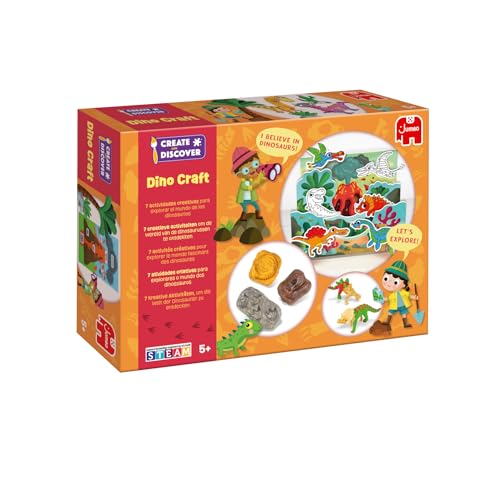 Jumbo 1110100287 Dino Craft Bastelset für Kinder, Mehrfarbig von Jumbo