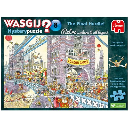 Wasgij, Retro Mystery 8 - Die letzte Hürde!, Puzzle 1000 Teile Erwachsene von Jumbo