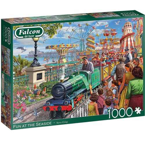 Jumbo 1110500251 Fun at The Seaside-1000 stukjes Puzzel Puzzle, blau/lila von Jumbo