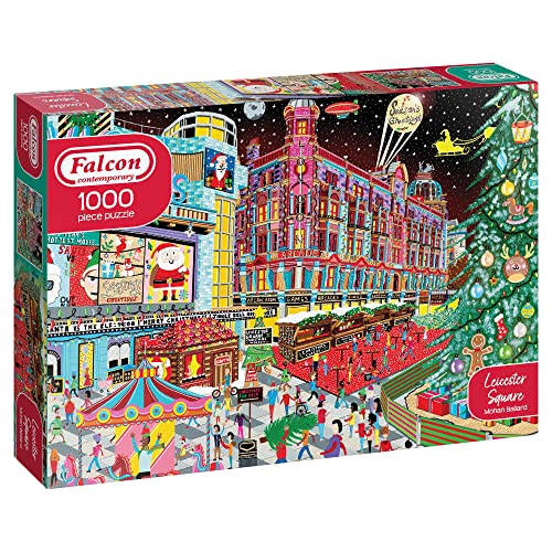 Jumbo, Falcon Contemporary - Leicester Square at Christmas, Puzzles für Erwachsene, 1000 Teile von Jumbo