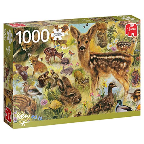 Jumbo 18819 Premium Collection – Puzzle Young Wildlife, 1000 Teile, Multi von Jumbo