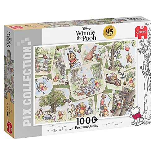 Jumbo 18875 Disney Classic Collection Winnie The Pooh 95th Anniversary-1000 Teile Puzzlespiel, Mehrfarbig von Jumbo