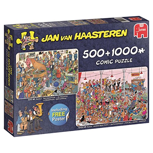 Jumbo 19058 Puzzle Jan Van Haasteren-Let's Party, 500/1000 Teile, Mehrfarbig von Jumbo