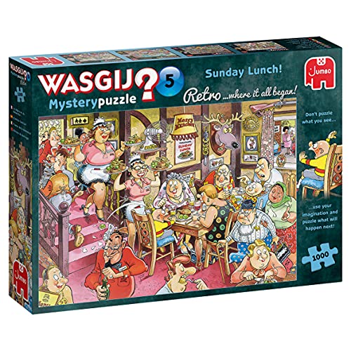 Jumbo 25009 Wasgij Retro Mystery 5 - Sonntagsessen! 1000 Teile Puzzle von Jumbo