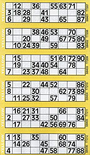 Jumbo Marke Bingo Einzel-Karten, 6 Seitenansicht, Gelb Jumbo Marke Bingo Einzel-Karten, 6 Seitenansicht, Gelb von Jumbo