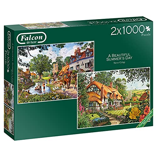 Jumbo Puzzles 11248 A Beautiful Summer's Day Falcon de Luxe Tiere Puzzle, Mehrfarbig von Jumbo