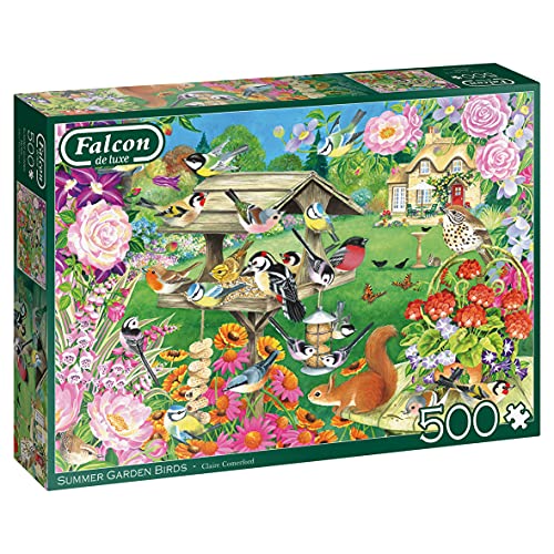 Jumbo Puzzles 11253 Summer Garden Birds-500 Teile Puzzlespiel, Mehrfarben von Jumbo