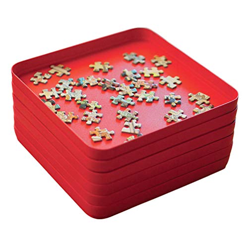 Jumbo Puzzles - Puzzle Mates Sortierschalen - Praktische Aufbewahrung für Puzzleteile, Multi Kleuren von Jumbo