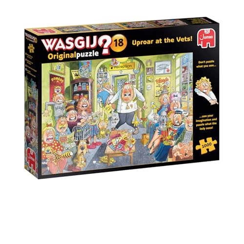 Jumbo Spiele 1119801818 Wasgij Original 18 Uproar AR The Vets! 1000 Teile Puzzle von Jumbo