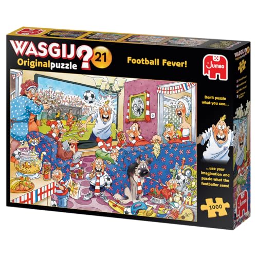 Jumbo Spiele 1119801820 Wasgij Original 21 Football Fever! 1000 Teile Puzzle von Jumbo