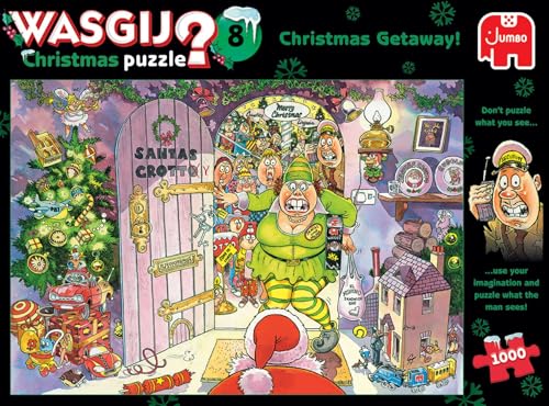 Jumbo Spiele 1119801828 Wasgij Christmas 8 Christmas Getaway! 1000 Teile Puzzle von Jumbo