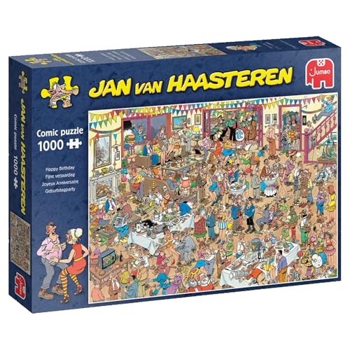 Jumbo Spiele 1119801835 Jan Van Haasteren Happy Birthday 1000 Teile Puzzle von Jumbo