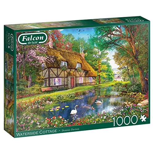 Jumbo Spiele 11350 Waterside Cottage 1000 Teile Puzzlespiel, Mehrfarbig, Einheitsgröße Jumbo Spiele 11350 Waterside Cottage 1000 Teile Puzzlespiel, Mehrfarbig, Einheitsgröße von Falcon