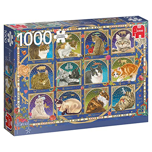 Jumbo Spiele 18853 Horoskop-Katzen-1000 Teile Cat (Animal) Puzzlespiel, Mehrfarbig von Jumbo