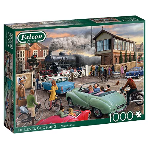 Jumbo Spiele Falcon Level Crossing 1000 Teile - Puzzle für Erwachsene von Jumbo