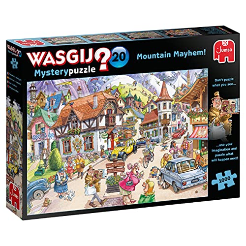 Wasgij 25002 Mystery 20-Idylle in den Bergen-1000 Teile Hunde Puzzlespiel, Mehrfarben von Jumbo