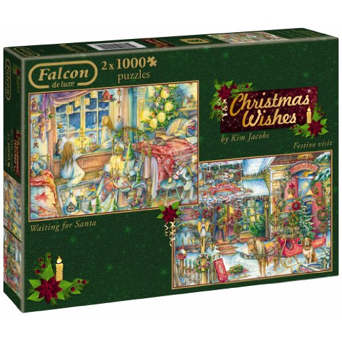 Jumbo Weihnachtswünsche, 2 Puzzle mit je 1000 Teile von Jumbo