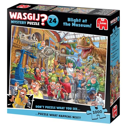 Wasgij Mystery 24 – Panik im Museum – Blight at The Museum! – Puzzle für Erwachsene – Lustig – Karton 100% recycelt – 1000 Teile Jumbo Wasgij Mystery 24 – Panik im Museum – Blight at The Museum! – Puzzle für Erwachsene – Lustig – Karton 100% recycelt – 1000 Teile Jumbo von Jumbo
