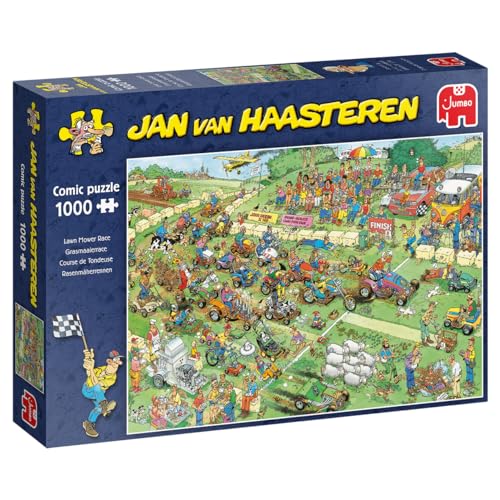 Rasenmäherrennen (Puzzle) von Jan van Haasteren