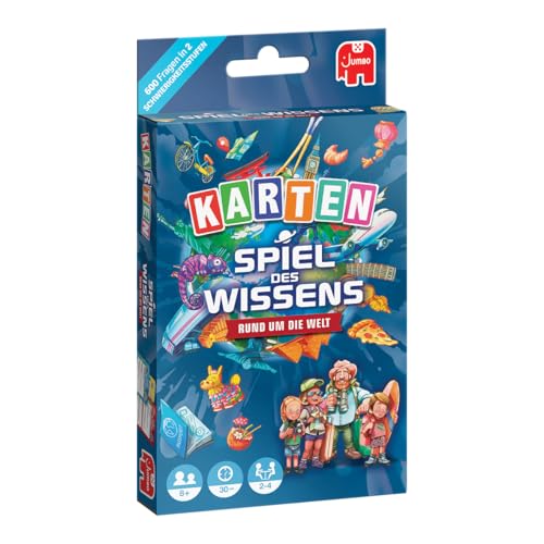 Spiel des Wissens - Rund um die Welt - Kartenspiel, Das beliebte Quiz als Kartenspiel, 2-4 Spieler, ab 8 Jahren Spiel des Wissens - Rund um die Welt - Kartenspiel, Das beliebte Quiz als Kartenspiel, 2-4 Spieler, ab 8 Jahren von Jumbo