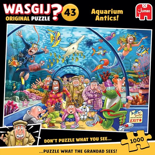 Wasgij Original 43 – Es riecht nach Fisch – Aquarium Antics – Lustiges Puzzle – Puzzle für Erwachsene – 100% recycelter Karton – 1000 Teile Jumbo Wasgij Original 43 – Es riecht nach Fisch – Aquarium Antics – Lustiges Puzzle – Puzzle für Erwachsene – 100% recycelter Karton – 1000 Teile Jumbo von Jumbo