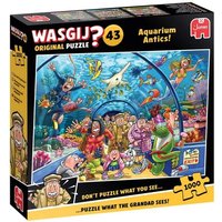 Jumbo 1110100585 - Wasgij Original 43, Aquarium Antics!, Wie ein Fisch im Wasser, Comic-Puzzle, 1000 Teile Jumbo 1110100585 - Wasgij Original 43, Aquarium Antics!, Wie ein Fisch im Wasser, Comic-Puzzle, 1000 Teile von Jumbodiset Group