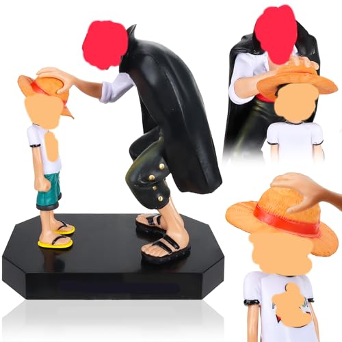 JunMallko Anime One Piece Figur - One Piece Anime Figuren 18cm Model Actionfigur PVC Doll Collectibles Ruffy und Shanks Charakter Figure Statue von JunMallko