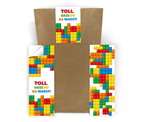 10 Lesezeichen + 10 Geschenktüten + 10 Aufkleber Bausteine Bauklötze Mitgebsel Kindergeburtstag Junge Gastgeschenke für Jungsgeburtstag 10 Lesezeichen + 10 Geschenktüten + 10 Aufkleber Bausteine Bauklötze Mitgebsel Kindergeburtstag Junge Gastgeschenke für Jungsgeburtstag von Junaversum