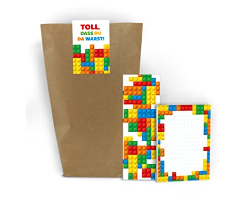 10 Lesezeichen + 10 Notizblöcke + 10 Geschenktüten + 10 Aufkleber Bausteine Bauklötze Mitgebsel Kindergeburtstag Junge Gastgeschenke für Jungsgeburtstag 10 Lesezeichen + 10 Notizblöcke + 10 Geschenktüten + 10 Aufkleber Bausteine Bauklötze Mitgebsel Kindergeburtstag Junge Gastgeschenke für Jungsgeburtstag von Junaversum