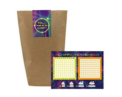 12 Schiffe versenken + 12 Geschenktüten + 12 Aufkleber Laser Tag Lasertag-Party Mitgebsel Gastgeschenk beim Geburtstag Kindergeburtstag Jungen Mädchen 12 Schiffe versenken + 12 Geschenktüten + 12 Aufkleber Laser Tag Lasertag-Party Mitgebsel Gastgeschenk beim Geburtstag Kindergeburtstag Jungen Mädchen von Junaversum