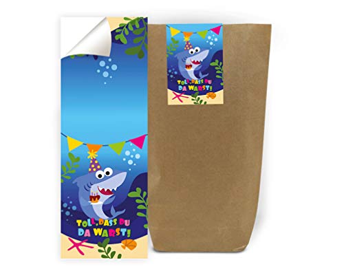 6 Geschenktüten + 6 Aufkleber Hai Piraten-Party Party-Tüten für Mitgebsel Gastgeschenke beim Geburtstag Kindergeburtstag Mädchen Jungen Geschenkverpackung 6 Geschenktüten + 6 Aufkleber Hai Piraten-Party Party-Tüten für Mitgebsel Gastgeschenke beim Geburtstag Kindergeburtstag Mädchen Jungen Geschenkverpackung von Junaversum