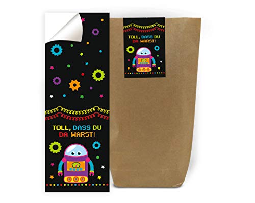6 Geschenktüten + 6 Aufkleber Roboter Party-Tüten für Mitgebsel Gastgeschenke beim Geburtstag Kindergeburtstag Mädchen Jungen Geschenkverpackung 6 Geschenktüten + 6 Aufkleber Roboter Party-Tüten für Mitgebsel Gastgeschenke beim Geburtstag Kindergeburtstag Mädchen Jungen Geschenkverpackung von Junaversum