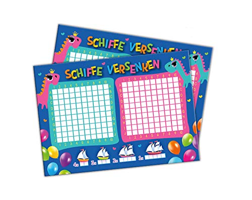 Junaversum 4 x Schiffe versenken Dinosaurier Kinderspiele Mitgebsel Gastgeschenk beim Geburtstag Kindergeburtstag Mädchen Junaversum 4 x Schiffe versenken Dinosaurier Kinderspiele Mitgebsel Gastgeschenk beim Geburtstag Kindergeburtstag Mädchen von Junaversum