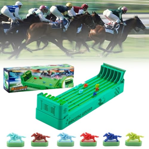 Junerain Tabletop Pferderennen Spiel, Pferderennen Brettspiel, Horse Racing Game, Elektrisch Pferderennen Tischspiel für Erwachsene Kinder Interaktives Tabletop Spiele für Familien Partys von Junerain