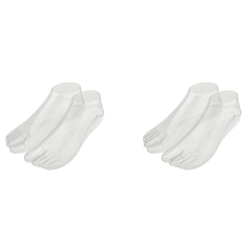 Junguluy Mannequin Damenfüße, Tanga-Stil, Fußmodell für Sandalen, Schuhe, Socken, Schmuck, 2 Paar – transparent von Junguluy