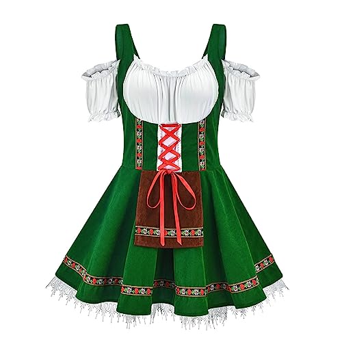 Frauen Bühne Bildhauerei Kleid Oktoberfest Body Solid Kostüm Kostüm Reißverschluss Kleid Gebrauchtes Cosplay-Kostüm Für Herren (Green, XXXXL) von Junhasgood