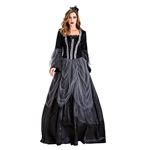 Junhasgood Anime Cosplay Kostüm Frauen Kostüm Deluxe Maskerade Kleid mit Hut (Black, L) von Junhasgood