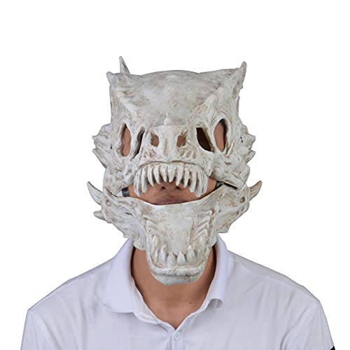 Junhasgood Brille Schwarz Tiere Schnuller Bewegliche Kopfmaske Simulation Dinosaurier-Maske (Multicolor, One Size) von Junhasgood