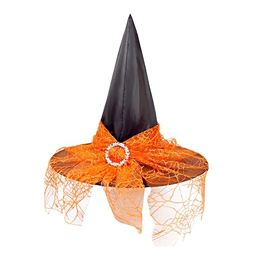 Junhasgood Cap Mütze Damen Erwachsene Halloween Cosplay Kopfschmuck Hut Kinder Hut Baseballmützen (Orange, One Size) von Junhasgood