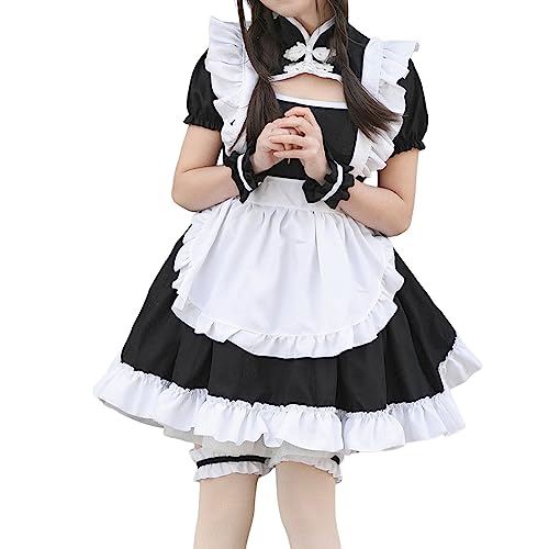 Junhasgood Cosplay Kostüme Männer Bühnenkleid, Kostüm, Oktoberfest, Bildhauerei, Damenkleid (Black, L) von Junhasgood