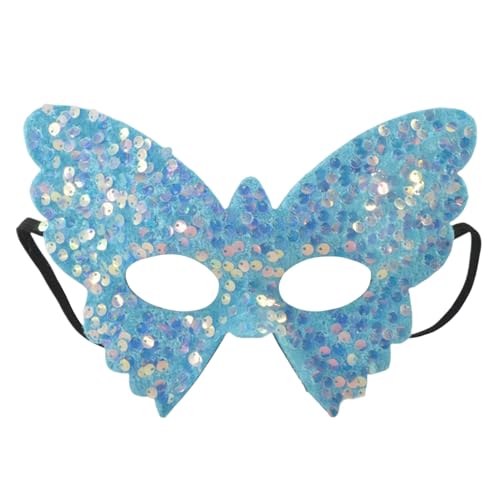 Junhasgood Die Die Den Verstand Verlor Fassade Perlen Feder Schmetterling Prinzessin Party (Blue, One Size) von Junhasgood