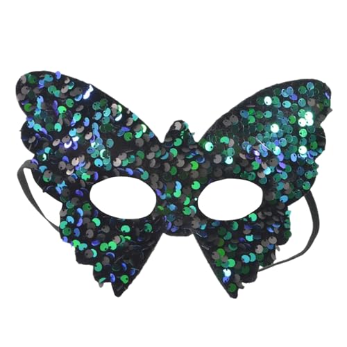 Junhasgood Die Die Den Verstand Verlor Fassade Perlen Feder Schmetterling Prinzessin Party (Green, One Size) von Junhasgood