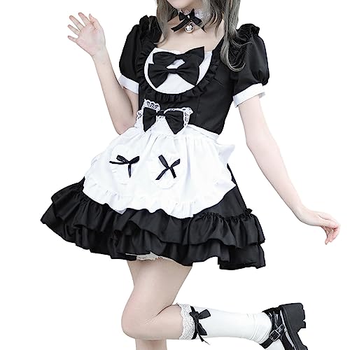 Junhasgood Körper-Halloween-Kostüm, Bühnenkleid, Kostüm, Oktoberfest, Bildhauerei, Damenkleid Cosplay.fm Frauen Anime Cosplay Kostüm Schwarz Bodysuit (Black, L) von Junhasgood