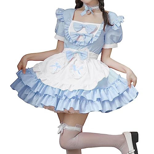 Junhasgood Körper-Halloween-Kostüm, Bühnenkleid, Kostüm, Oktoberfest, Bildhauerei, Damenkleid Cosplay.fm Frauen Anime Cosplay Kostüm Schwarz Bodysuit (Blue, XL) von Junhasgood