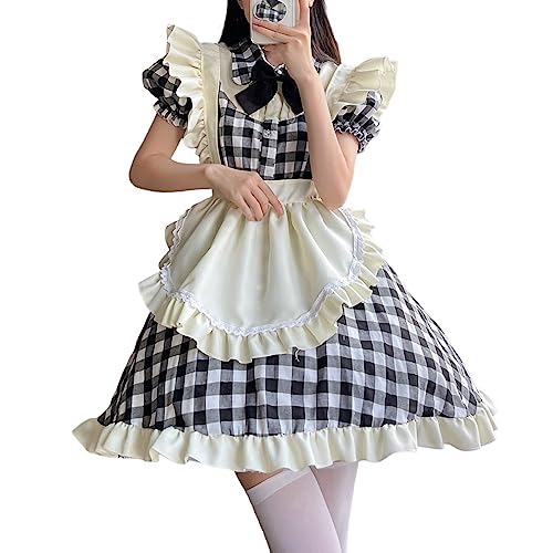 Junhasgood Körper-Halloween-Kostüm, Bühnenkleid, Kostüm, Oktoberfest, Bildhauerei, Damenkleid Neko-Cosplay-Kostüm (Black, XXXL) von Junhasgood