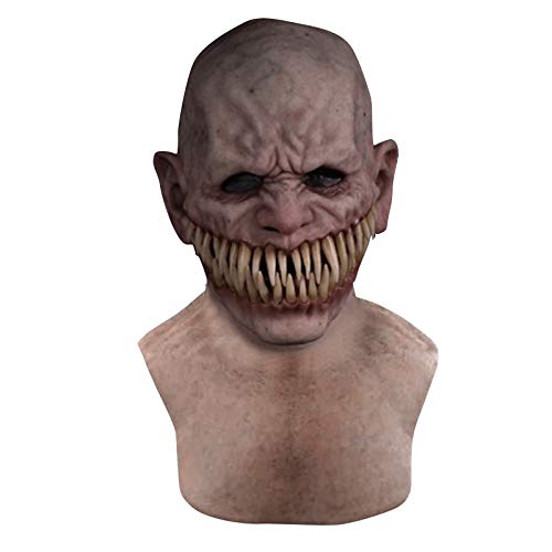 Junhasgood Neugeborene Spieluhr Halloween Props Creepy Face Wrinkle Party Novelty funny toy (Beige, One Size) von Junhasgood