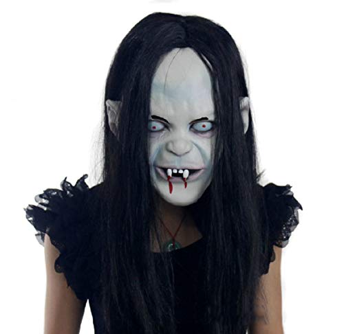 Junhasgood Schwarz Halloween Bloody Off Maske Gesichtsmaske (As shown, One Size) von Junhasgood