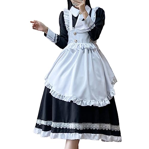 Junhasgood Schwertkunst Online Cosplay Kostüm Kostüm, Oktoberfest, Bildhauerei, Damenkleid (Black, L) von Junhasgood