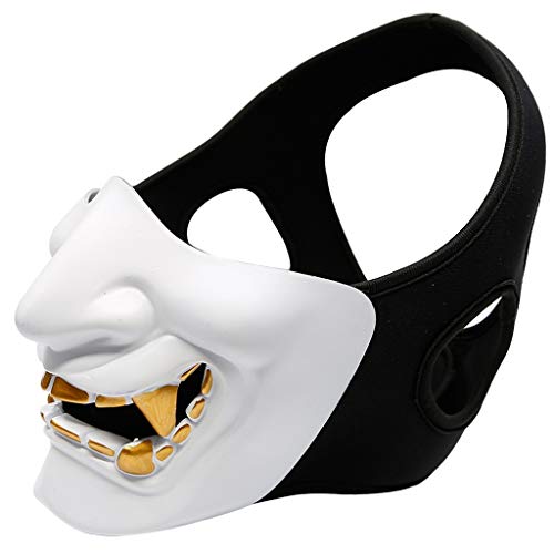 Junhasgood Verkleidung Cosplay Hälfte Maske (White, One Size) von Junhasgood